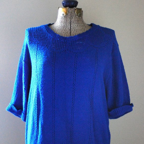Oversized electric blue sweater (M/L) - Picture 2 of 6